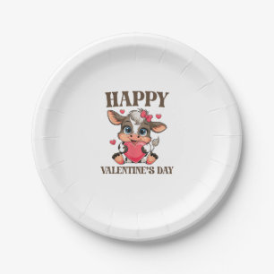 Assiettes En Carton T-shirt Cadeaux de la Saint-Valentin en forme de c