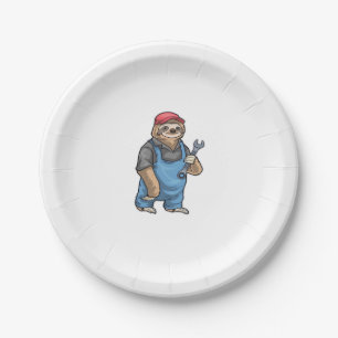 Assiettes En Carton T-shirt classique de la clé mécanique Sloth