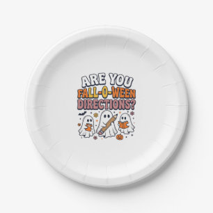 Assiettes En Carton T-shirt drôle de professeur de fantôme d'Halloween