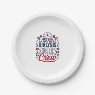 Assiettes En Carton T-shirt patriotique infirmière de l'équipage de di