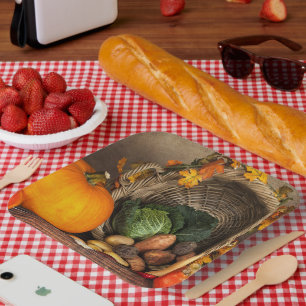 Assiettes En Carton Table Bountiful Harvest