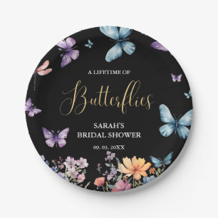 Assiettes En Carton Table de Fête des mariées à vie des papillons