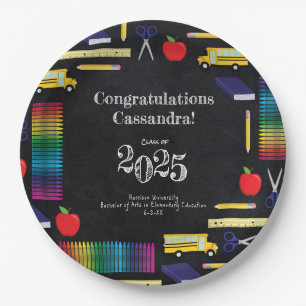 Assiettes En Carton Tableau d'affichage des diplômes d'enseignement