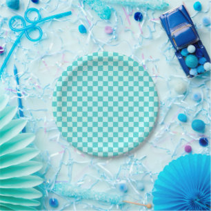 Assiettes En Carton Tableau de bord classique de la combinaison bleue