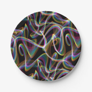 Assiettes En Carton tableau lumineux arc-en-ciel :