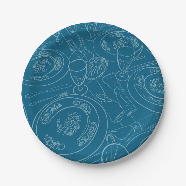 Assiettes En Carton Tablescape de brunch (Devant)