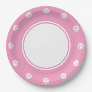 Assiettes En Carton Tabletop Chic dans Plaque de papier rose pétale