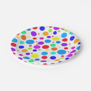 Assiettes En Carton Taches colorées multi lumineuses
