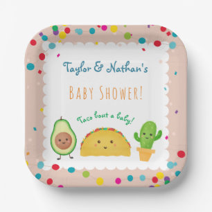 Assiettes En Carton Taco à propos d'un bébé ! Baby shower d'accueil à