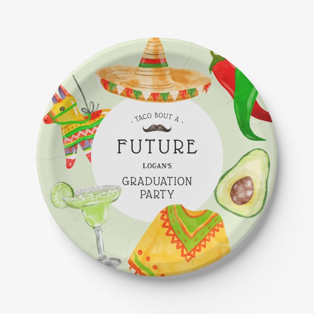 Assiettes En Carton Taco à propos d'un futur Parti Mexicain de Graduat (Devant)