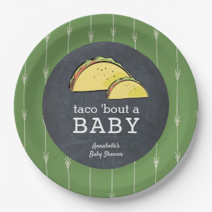 Assiettes En Carton Taco Bout a Baby Fiesta Chalkboard Baby shower