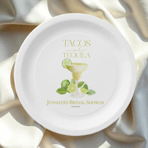 Assiettes En Carton Tacos Et Tequila Fête des mariées aquarelle