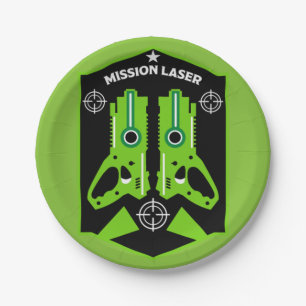 Assiettes En Carton Tag laser Mission Enfants