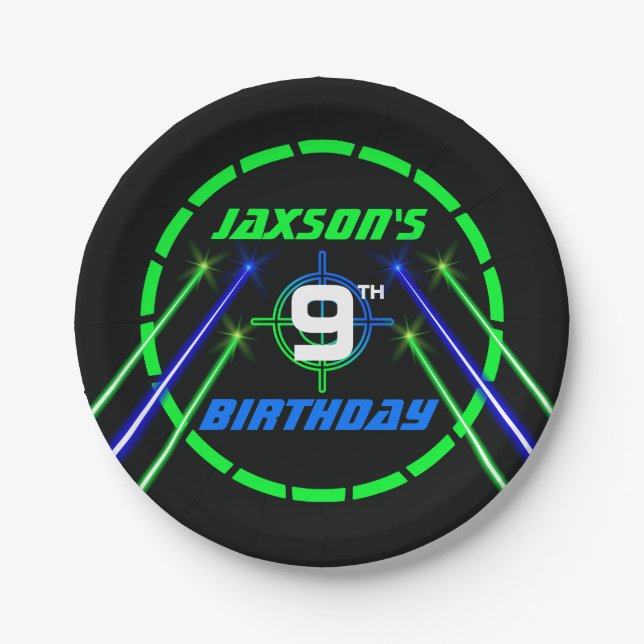 Assiettes En Carton Tag laser Nourriture fête d'anniversaire (Devant)