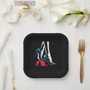 Assiettes En Carton Talons de Kamala Harris marchant sur le chapeau Ma