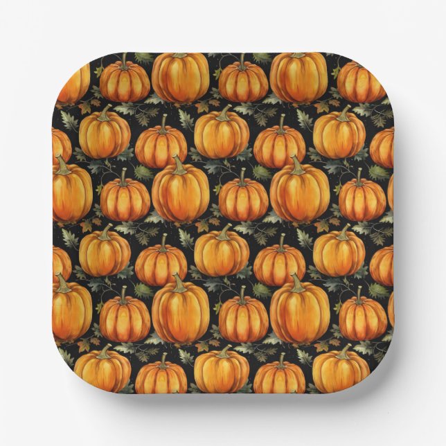 Assiettes En Carton Tangle Twilight - Récupération de la récolte hanté (Recto)