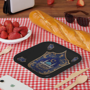 Assiettes En Carton Tapis de repos islamique – Croissant & Calligraphi