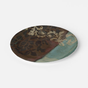 Assiettes En Carton Tapisserie abstraite de damassé par Jennifer