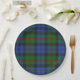 Assiettes En Carton Tartan Baird Clan Écossais Motif Carreaux