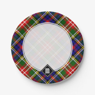Assiettes En Carton Tartan Clan Christie