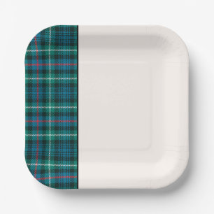 Assiettes En Carton Tartan de vacances classique Plaid Festin deux ton