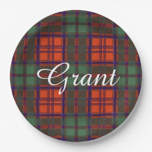 Assiettes En Carton Tartan d'écossais de plaid de clan de Grant