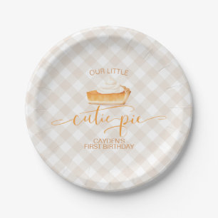 Assiettes En Carton Tarte au potiron Cutie Pie carreau d'automne Premi
