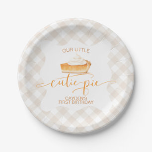Assiettes En Carton Tarte au potiron Cutie Pie carreau d'automne Premi