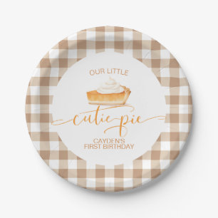 Assiettes En Carton Tarte au potiron Cutie Pie carreau d'automne Premi
