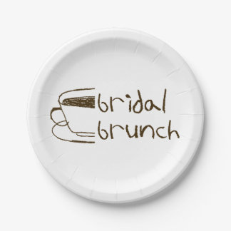 Assiettes En Carton Tasse de café fantaisiste pour brunch de mariage D