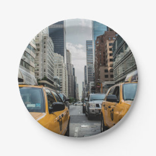 Assiettes En Carton Taxis jaunes de New York
