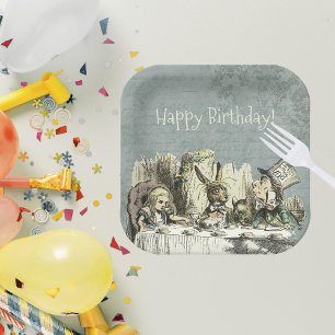 Assiettes En Carton Tea Party de vintage Wonderland