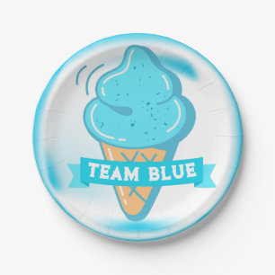 Assiettes En Carton Team Blue Ice Cream Genre Revela