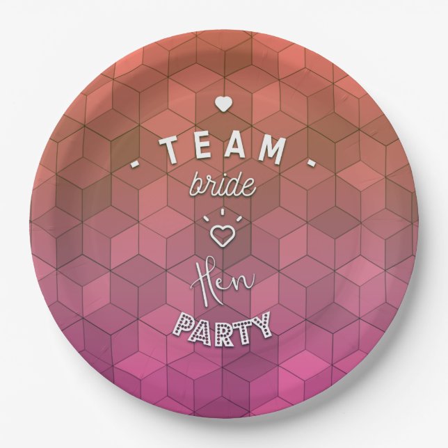 Assiettes En Carton Team bride - hen party (Devant)