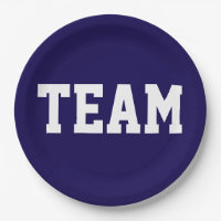 TEAM Sporty Athlétique Texte Blanc Sur Fond Bleu N
