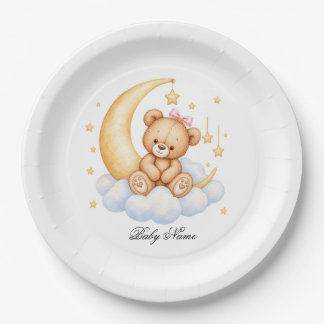 Assiettes En Carton Teddy Bear Baby Shower Paper Plates