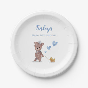 Assiettes En Carton Teddy Bear Boy Birthday Party