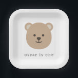 Assiettes En Carton Teddy Bear Face - Papier Napkin<br><div class="desc">Un design de visage doux pour ours en peluche,  parfait pour la fête de pique-nique de votre ours en peluche!</div>