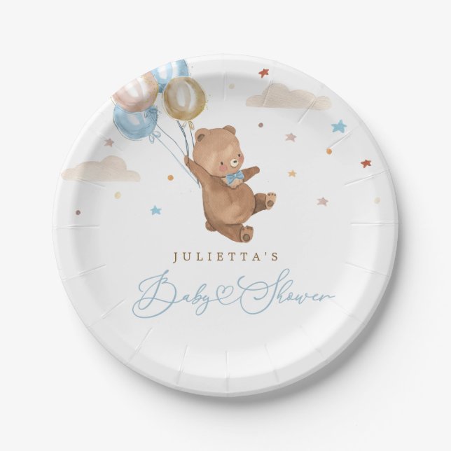 Assiettes En Carton Teddy Bear Nous Pouvons Attendre Baby shower Décor (Devant)
