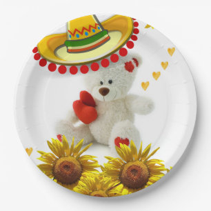 Assiettes En Carton Teddy Teddy Teddy Teddy Papier Plaques