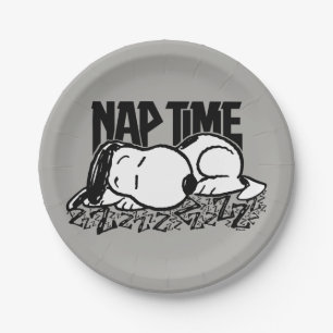 Assiettes En Carton Tee - shirt   Snoopy Nap Time
