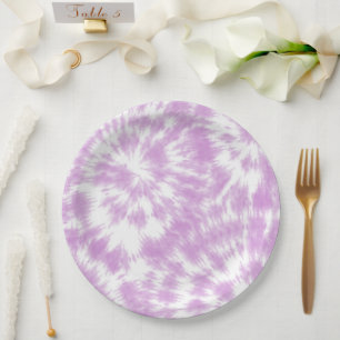 Assiettes En Carton Teinture Tie-Dye