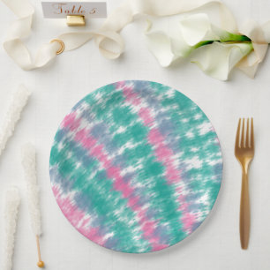 Assiettes En Carton Teinture Tie Dye