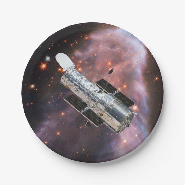 Assiettes En Carton Télescope spatial Hubble (Devant)