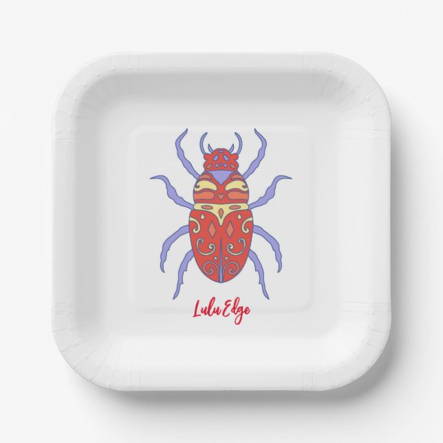 Assiettes En Carton Tendo et Bug Wars 7" Plaque Party (Recto)