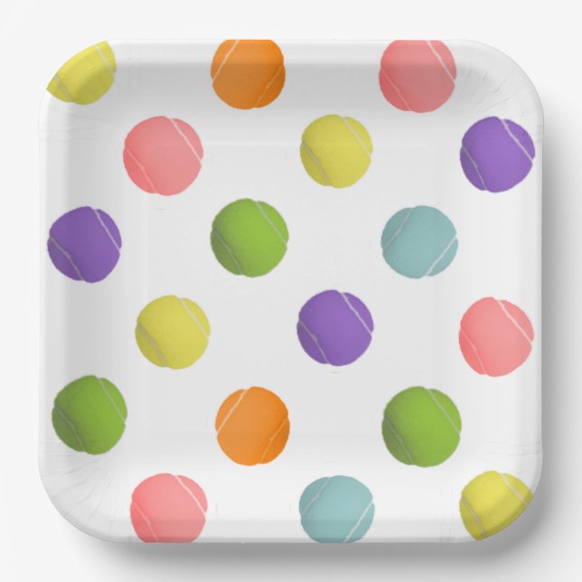 Assiettes En Carton Tennis (Recto)