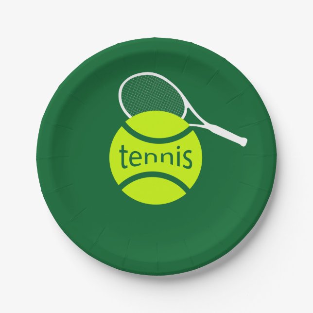 Assiettes En Carton Tennis (Devant)