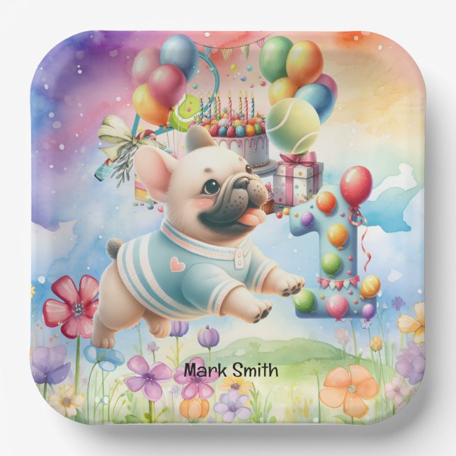 Assiettes En Carton Tennis 1er Anniversaire de fête pour Amoureux des  (Recto)