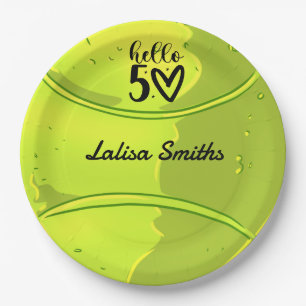 Assiettes En Carton Tennis 50e anniversaire plaque papier pour la fête