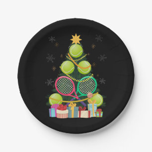Assiettes En Carton Tennis Christmas Tree Joueur Tennis Coach